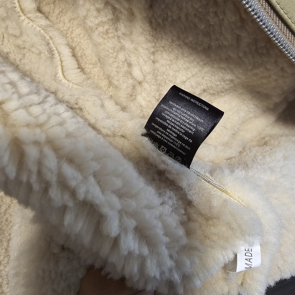 Shearling Aviator Jacket Leather Sand - Picture 15 of 16